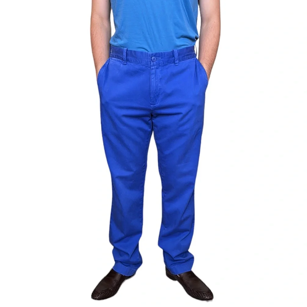 J. Crew Stanton Pant in Blue Chino Slacks size W 34 L 32